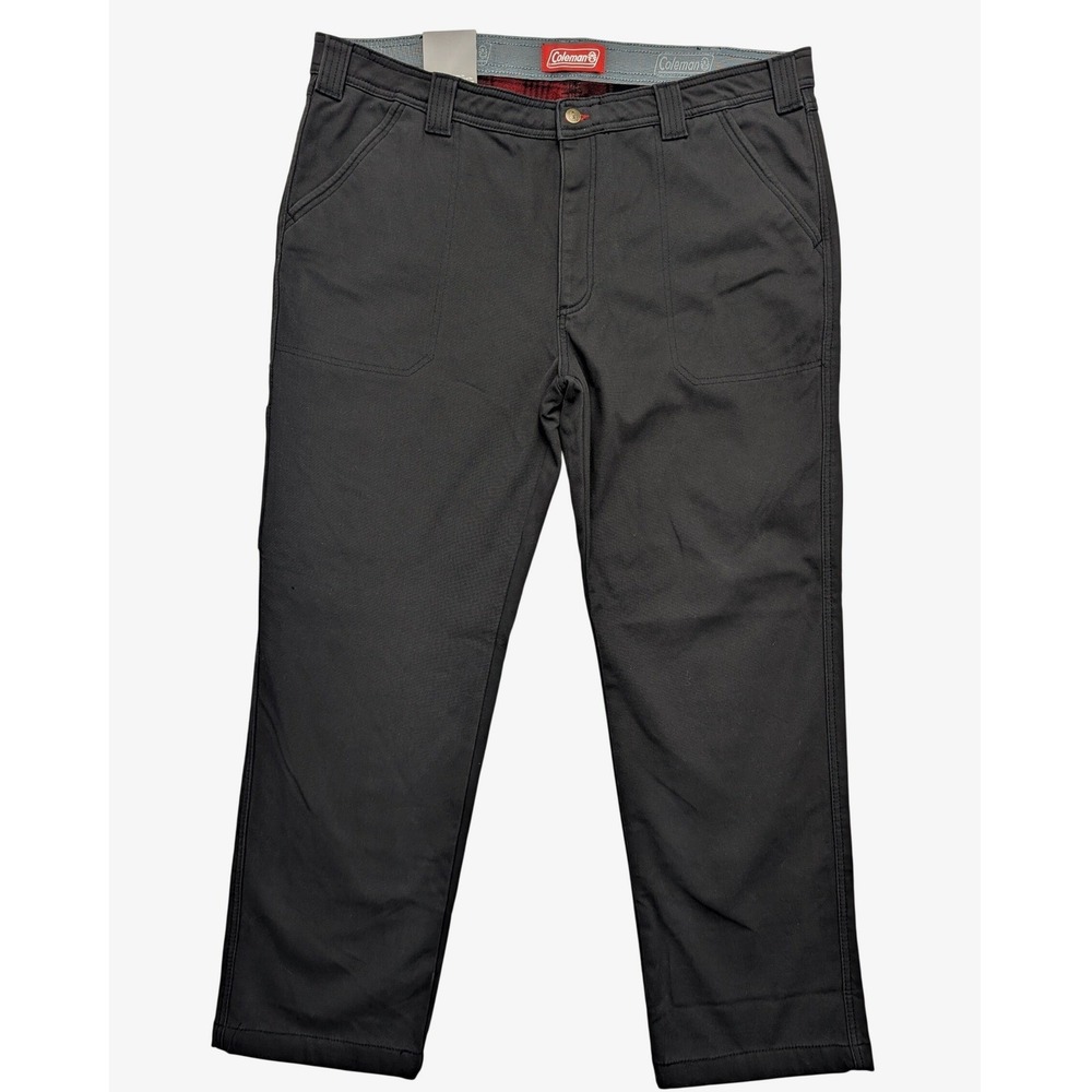 NWT Coleman Fleece Lined Canvas Pant Men 40x32 Phantom Black Workwear SACF3P5491